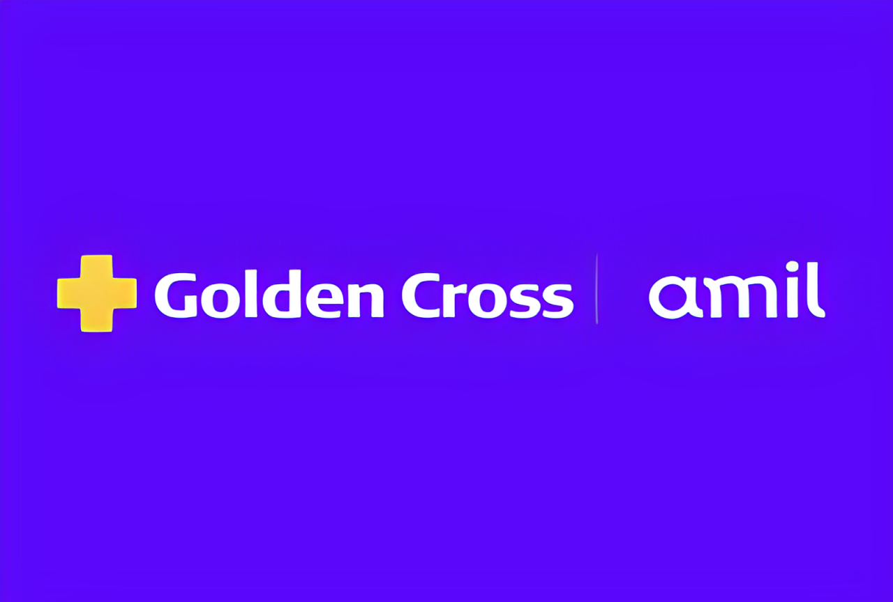Logomarca da parceria Golden Cross e Amil